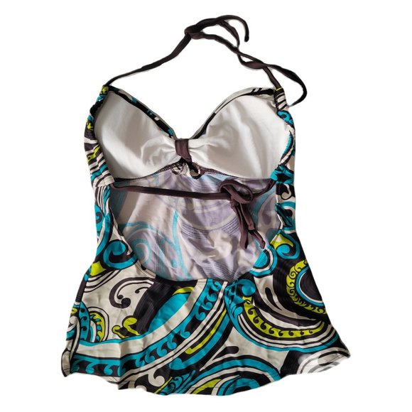 Apt. 9 Ladies Swimwear Padded Halter/Tankini Size 12 - Picture 2 of 8